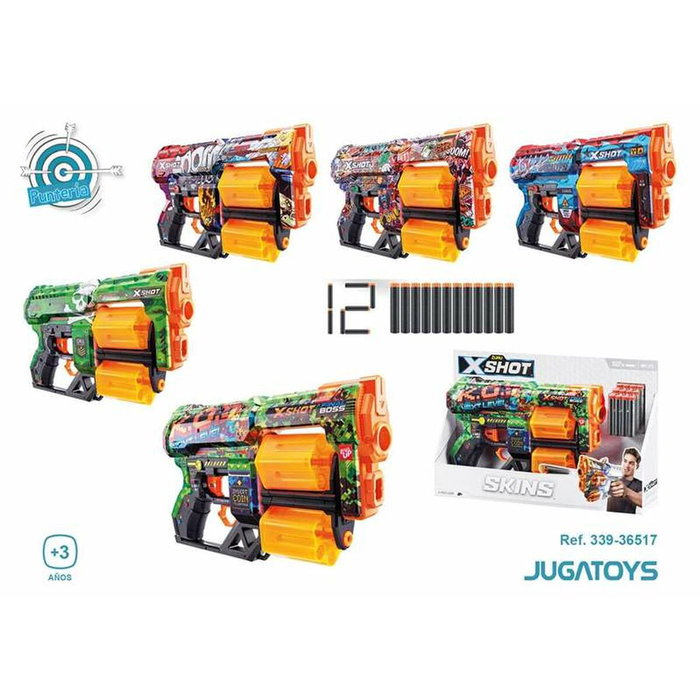 Zuru X-SHOT Dread Lanceur de fléchettes à canons rotatifs doubles