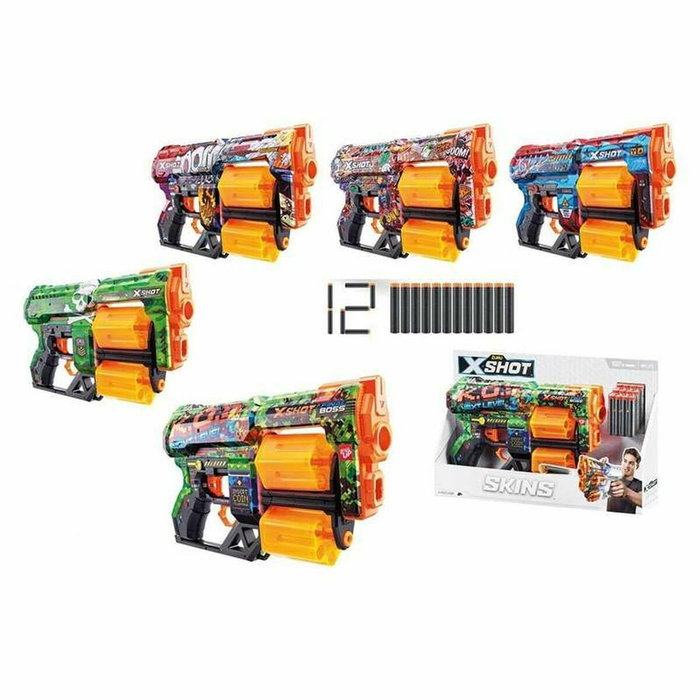 Zuru X-SHOT Dread Lanceur de fléchettes à canons rotatifs doubles