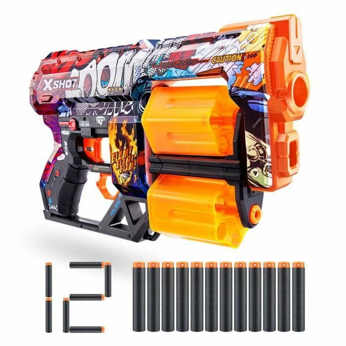 Zuru X-SHOT Dread Lanceur de fléchettes à canons rotatifs doubles