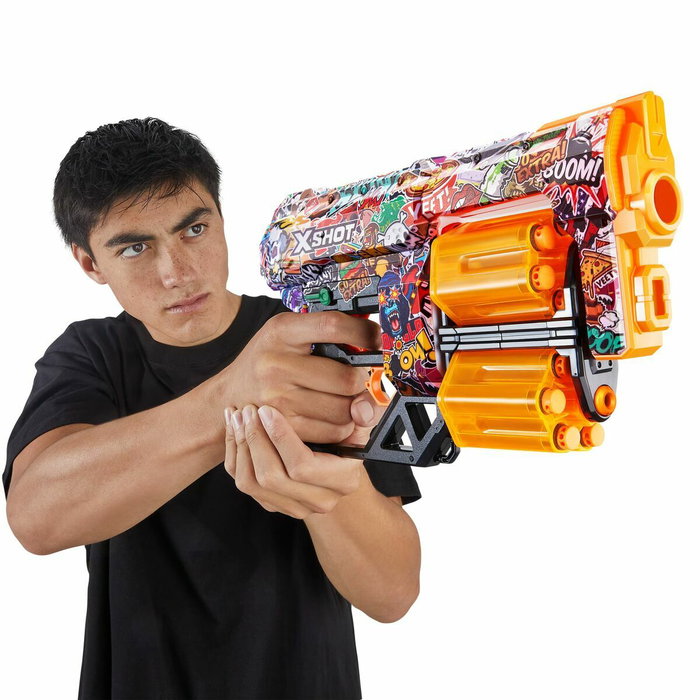 Zuru X-SHOT Dread Lanceur de fléchettes à canons rotatifs doubles