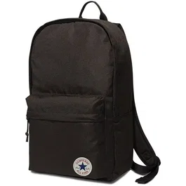 Converse Poly Backpack - Sac à dos en polyester résistant - Noir - Idéal pour bureau, cours et sorties