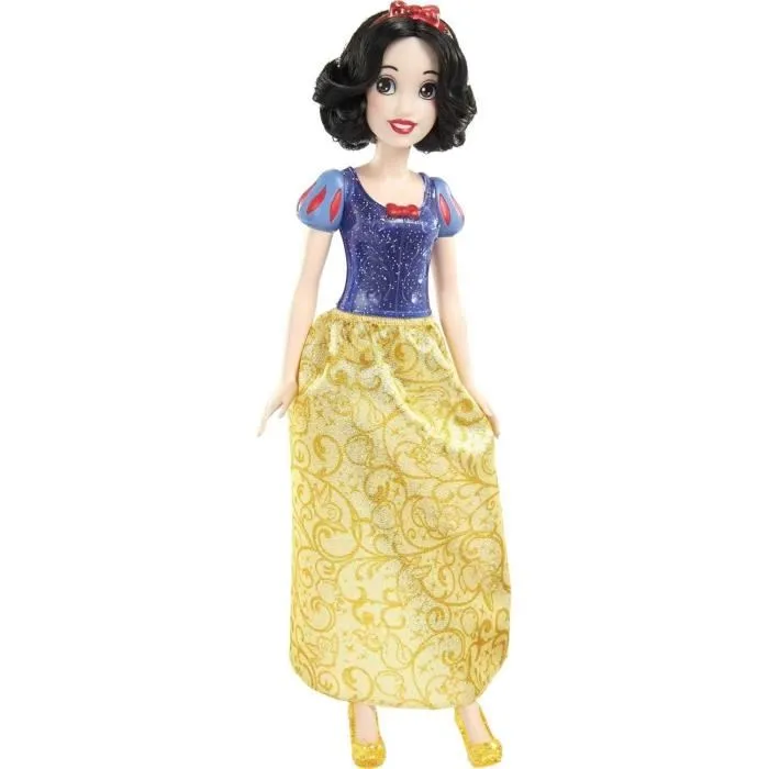 Disney Princess Poupée Blanche-Neige 29 cm HLW08, Tenue Pailletée avec Accessoires, pour Enfant de 3 à 8 ans