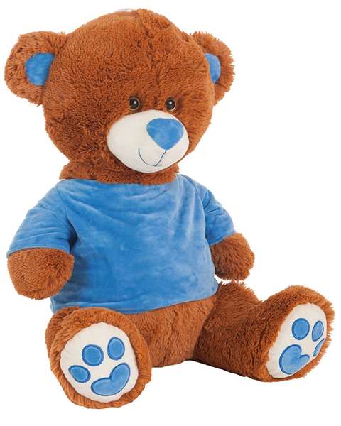 Creaciones Llopis Ours en peluche en camisette velours rose/bleu assortiment 50 cm