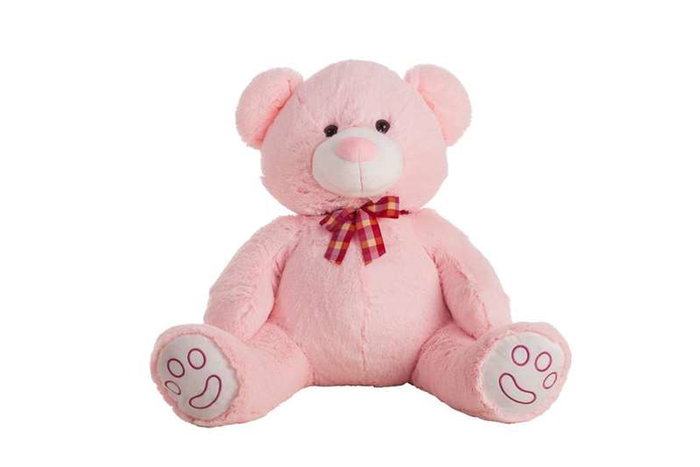 Creaciones Llopis - Peluche ours rose Evy 70 cm en polyester pour enfant dès 3 ans Creaciones Llopis - Peluche ours rose Evy 70 cm en polyester pour enfant dès 3 ans