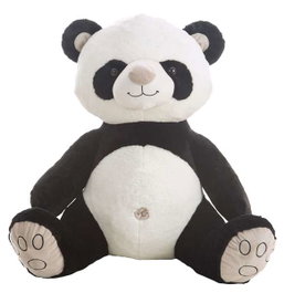 Creaciones Lloris Panda - Peluche argenté en polyester - 35 cm - À partir de 3 ans