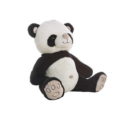 Creaciones Lloris Panda Silver - Peluche Panda argenté de 25 cm - Jouet pour enfants dès 36 mois - Langues : Espagnol, Portugais, Français, Italien, Anglais