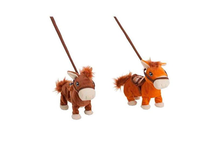 BigBuy Fun Peluche Cheval Interactif qui Marche et Hennit - 26 cm