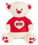 Ours en peluche Love Paillettes Chemisette Beige 90 cm