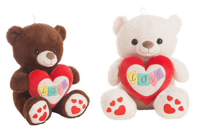 Llopis Peluche Oso Cuadri Love 65cm - Ours en Peluche en Polyester, 65 cm de Hauteur, À Partir de 3 Ans