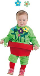 Creaciones Llopis Déguisement Bébé Pot de Fleurs - Taille 0-12 Mois - Inclus Haut, Pantalon et Pot