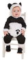 Creaciones Llopis - Déguisement Bébé Panda Doux, Costume Complet avec Capuche en Peluche, Taille 0 à அ 6 Mois, pour Bébés de 0 à 12 Mois