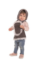 Creaciones Llopis - Déguisement bébé ramasseur de châtaignes gris - Taille 6 à 12 mois - Âge recommandé 3 ans