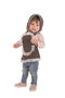 Creaciones Llopis - Déguisement bébé ramasseur de châtaignes gris - Taille 6 à 12 mois - Âge recommandé 3 ans
