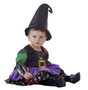 Creaciones Llopis - Déguisement Bébé Sorcière Colorines, Taille 0-12 Mois, Violet (Complet : Robe, Jupon, Ceinture, Chapeau, Pantalon)