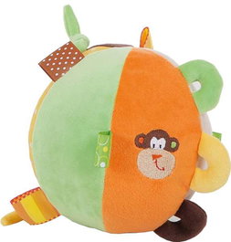 Creaciones Llopis Pelota Monito - Ballon jouet 16 cm en polyester pour enfants à partir de 3 ans