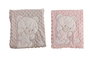 Creaciones Llopis Manta doble Oso - Couverture double 100x75 cm ours brodé rose dans une boîte cadeau
