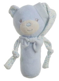 Creaciones Llopis - Hochet bleu avec ourson et étoiles Sweet, 16 cm, en polyester, pour bébés dès 3 ans
