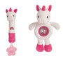Creaciones Llopis Sonajero bolita unicornio rosi 28 cm - Sonnette de bébé à grelot en forme de boule licorne rose 28 cm, polyester