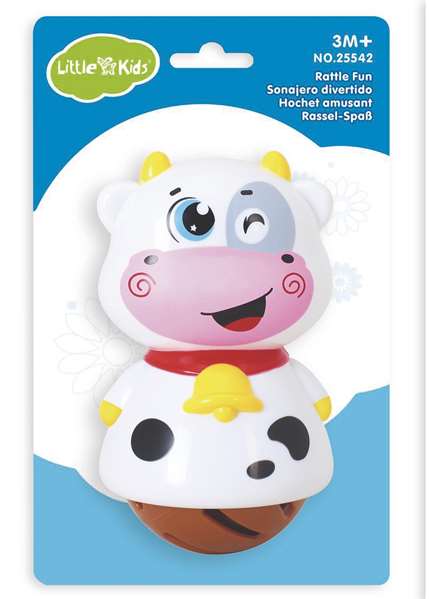Creaciones Llopis - Sonajero animalitos 4 surt. 10 cm - Jouet sonore pour bébé dès 3 ans - Sorte aléatoire