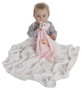Creaciones Llopis Manta Dou Dou 90x75 cm - Couverture 240 g/m² Coral avec doudou 30 cm Rose/Bleu - Polyester