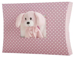 Creaciones Llopis Manta Dou Dou 90x75 cm - Couverture 240 g/m² Coral avec doudou 30 cm Rose/Bleu - Polyester