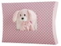 Creaciones Llopis Manta Dou Dou 90x75 cm - Couverture 240 g/m² Coral avec doudou 30 cm Rose/Bleu - Polyester