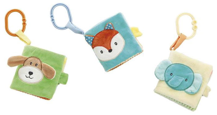 Creaciones Llopis - Livre peluche 12x12 cm de la collection Luna pour enfants à partir de 3 ans en polyester