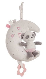 Creaciones Llopis Caja musical bébé panda rose 25 cm avec son