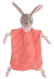 Creaciones Llopis Dou-Dou Lapin en velours rose 29x29 cm - Doudou peluche pour enfants à partir de 3 ans