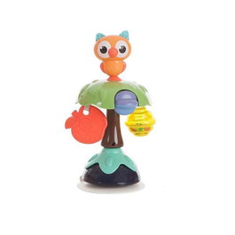 Creaciones Llopis - Hochet de bain avec ventouse hibou - Jouet pour bébé 3 ans et plus - Polyester - 25x12 cm
