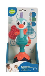 Creaciones Llopis Hochet avec ventouse paon, 25x12 cm, jouet pour bébé dès 3 ans en polyester