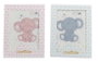 Couverture de bébé Eléphant Rose Broderie Double face 100 x 75 cm