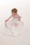 Couverture de bébé Eléphant Rose Broderie Double face 100 x 75 cm