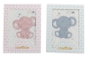 BigBuy Fun Couverture de bébé Eléphant Bleu Broderie Double face 100 x 75 cm