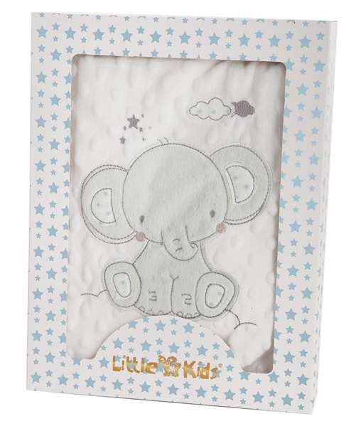 Couverture de bébé Eléphant Vert Broderie Double face 100 x 75 cm Couverture de bébé Eléphant Vert Broderie Double face 100 x 75 cm