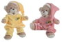 Creaciones Llopis Peluche ours en pyjama 22 cm, lot de 4 couleurs assorties en polyester