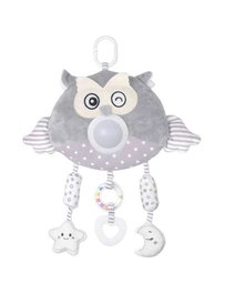 Creaciones Llopis - Colgante cuna buho - Pendule mobile de lit bébé chouette 42 cm en polyester - Jouet décoratif sans piles