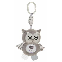 Jouet pour berceau à suspendre Musique Lumières Hibou Coeur 35 cm