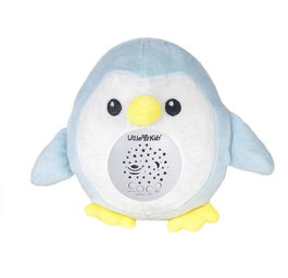 Creaciones Llopis Veilleuse Projecteur Pingouin Bleu avec Musique et Fonctions LED - 22 cm