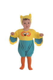 Creaciones Llopis - Déguisement Bébé Hibou avec grands yeux, capuche et chaussettes, taille 1-2 ans