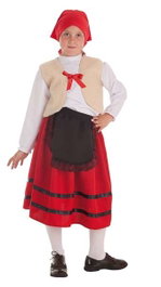 Creaciones Llopis T-5 - Déguisement enfant bergère avec gilet - Taille 11-13 ans (Age recommandé : 3 ans et plus)