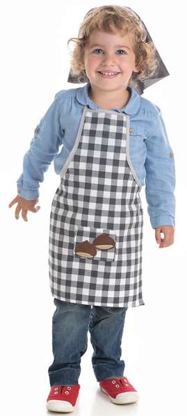 Creaciones Llopis Déguisement enfant tablier et bonnet de châtaignier Taille 3 (7-9 ans) - Modèles assortis