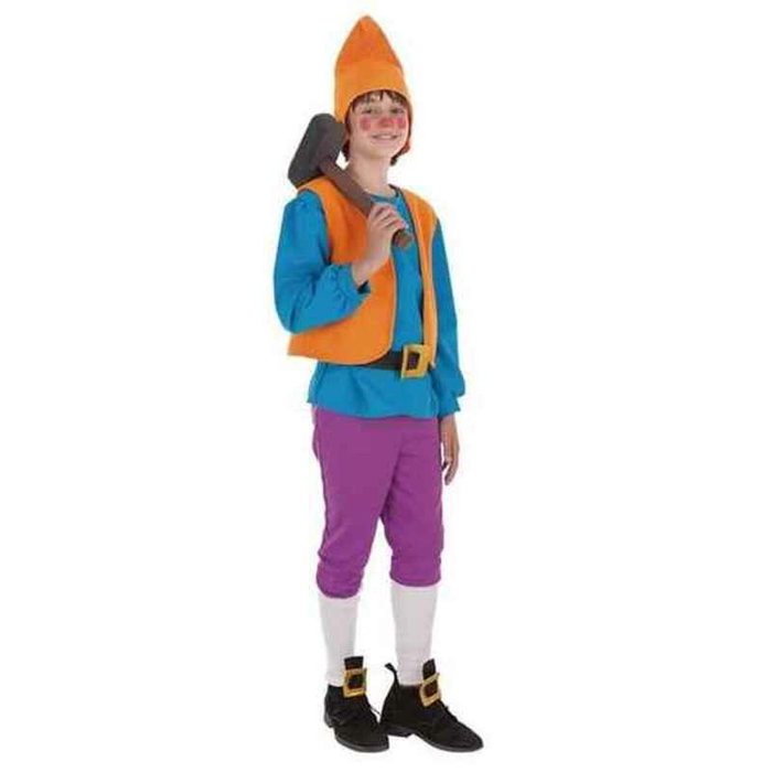 Creaciones Llopis Déguisement Enfant Gnome Bleu Taille 7-9 Ans