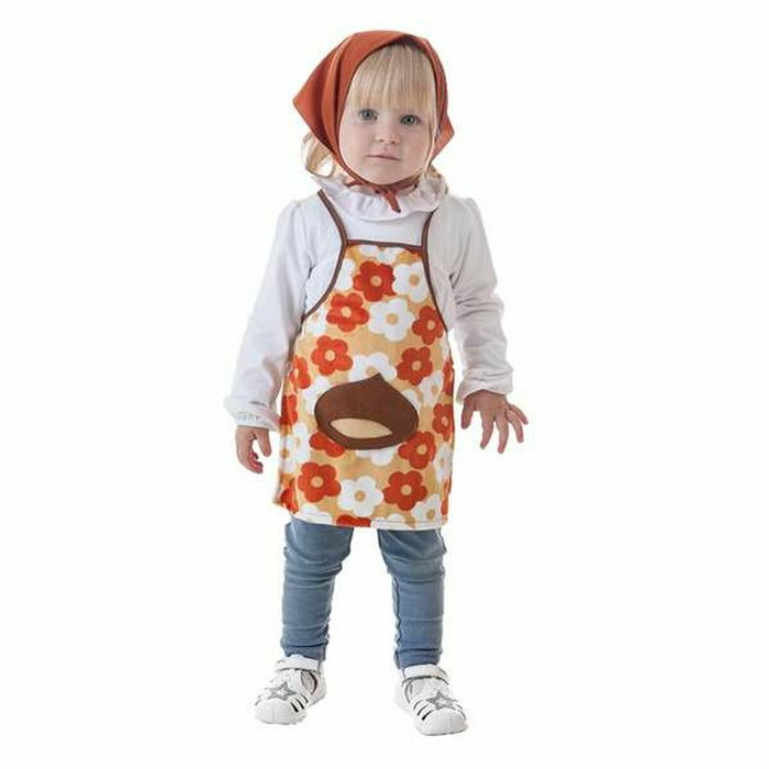 Creaciones Llopis Déguisement Castañera Fleurs Orange 3-5 Ans