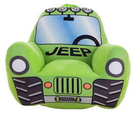 Creaciones Llopis Sillon Jeep pour enfants - 52x48x51 cm - Siège auto en polyester pour voiture jouet dès 3 ans