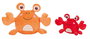 Creaciones Llopis Costume de crabe 4 couleurs assorties pour enfants 25 cm