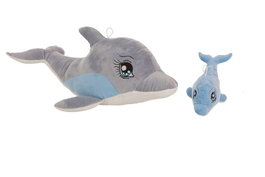 Creaciones Llopis - Peluche Dauphin Bleu 65 cm - Jouet en Polyester pour Enfant dès 36 mois