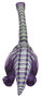 Creaciones Llopis - Dinosaur peluche lila 72 cm en polyester, pour enfants de 3 ans et plus, taille vêtement 2-4 ans