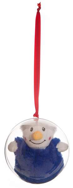 Creaciones Llopis - Peluche boule plastique Noël 14cm - Lot de 6 modèles assortis - Modèles variés - Polyester - À partir de 3 ans