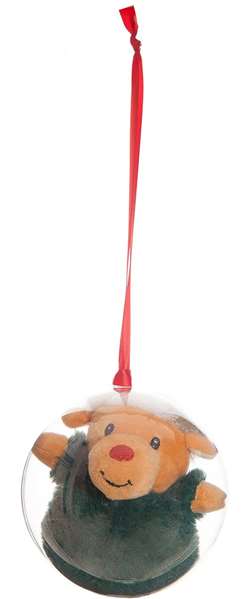 Creaciones Llopis - Peluche boule plastique Noël 14cm - Lot de 6 modèles assortis - Modèles variés - Polyester - À partir de 3 ans